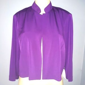 JESSICA HOWARD (NWT) OPEN LIGHT JACKET PLUM COLORED SZ 16W